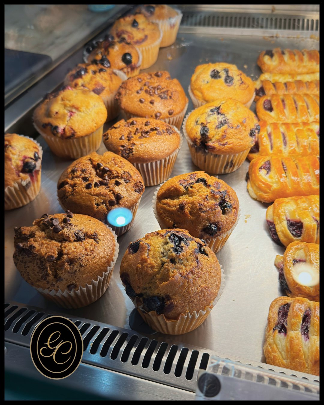 Fresh muffins and pastries